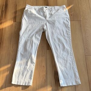 Lauren Ralph Lauren Chic White Cropped Trousers